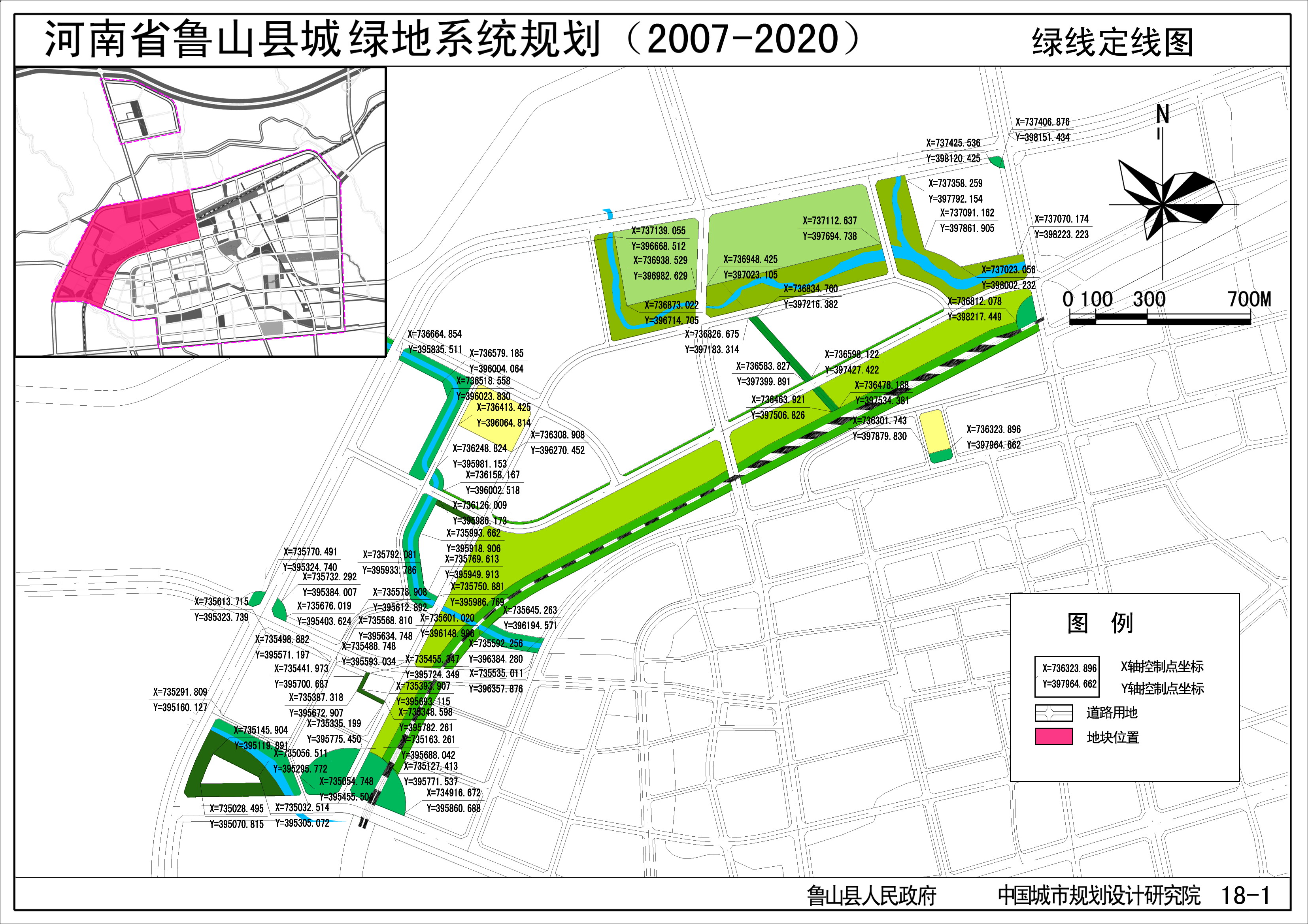 城市绿地系统规划图